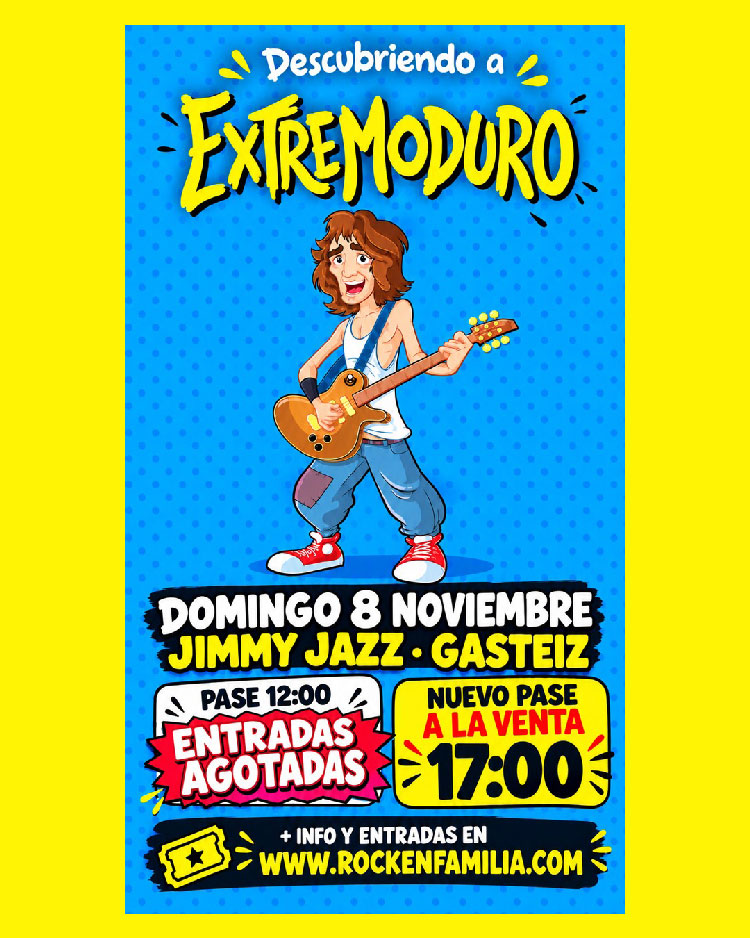 Rock-en-Familia-Extremoduro-2-Jimmy-Jazz-Gasteiz-2026 Rock en familia presenta: I LOVE ROCK AND ROLL Especial Carnaval - Jimmy Jazz Gasteiz