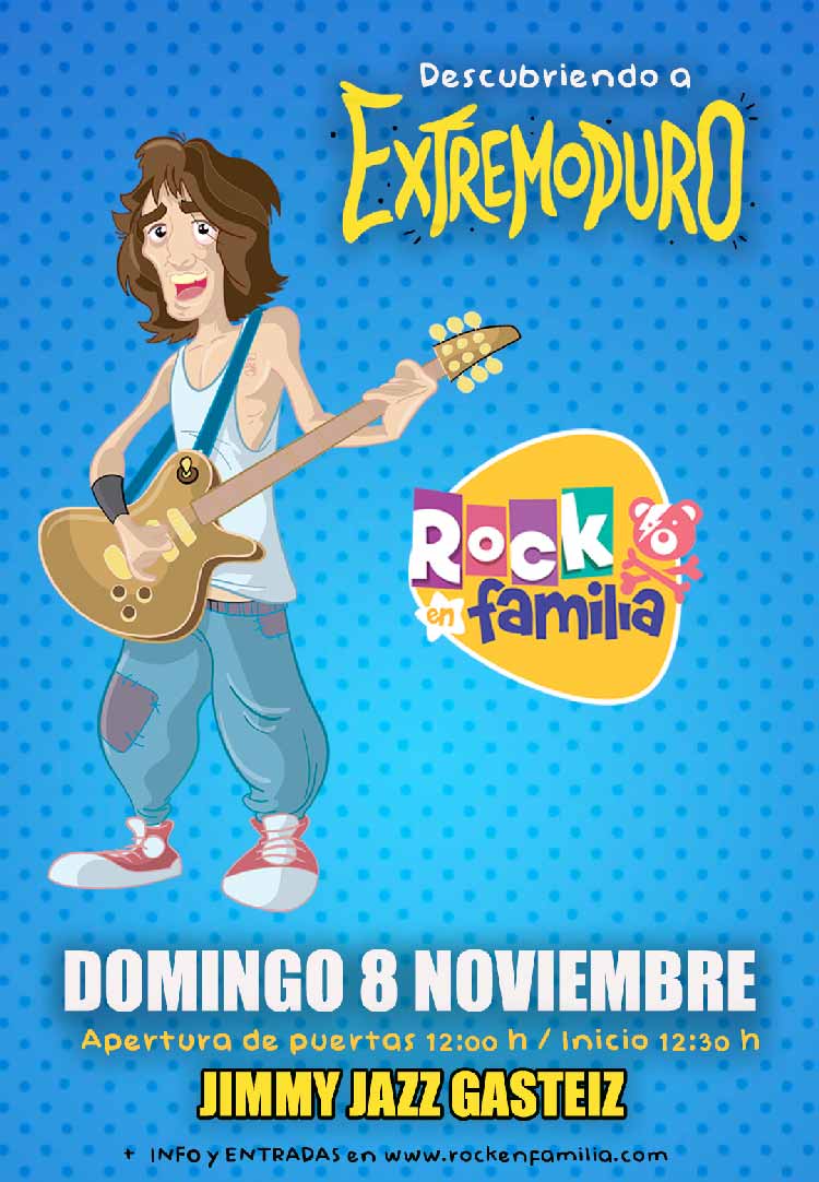 Rock-en-Familia-Extremoduro-Jimmy-Jazz-Gasteiz-2026 Rock en familia presenta: I LOVE ROCK AND ROLL Especial Carnaval - Jimmy Jazz Gasteiz
